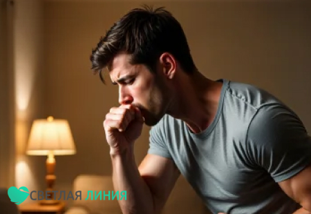 Мужчина кашляет